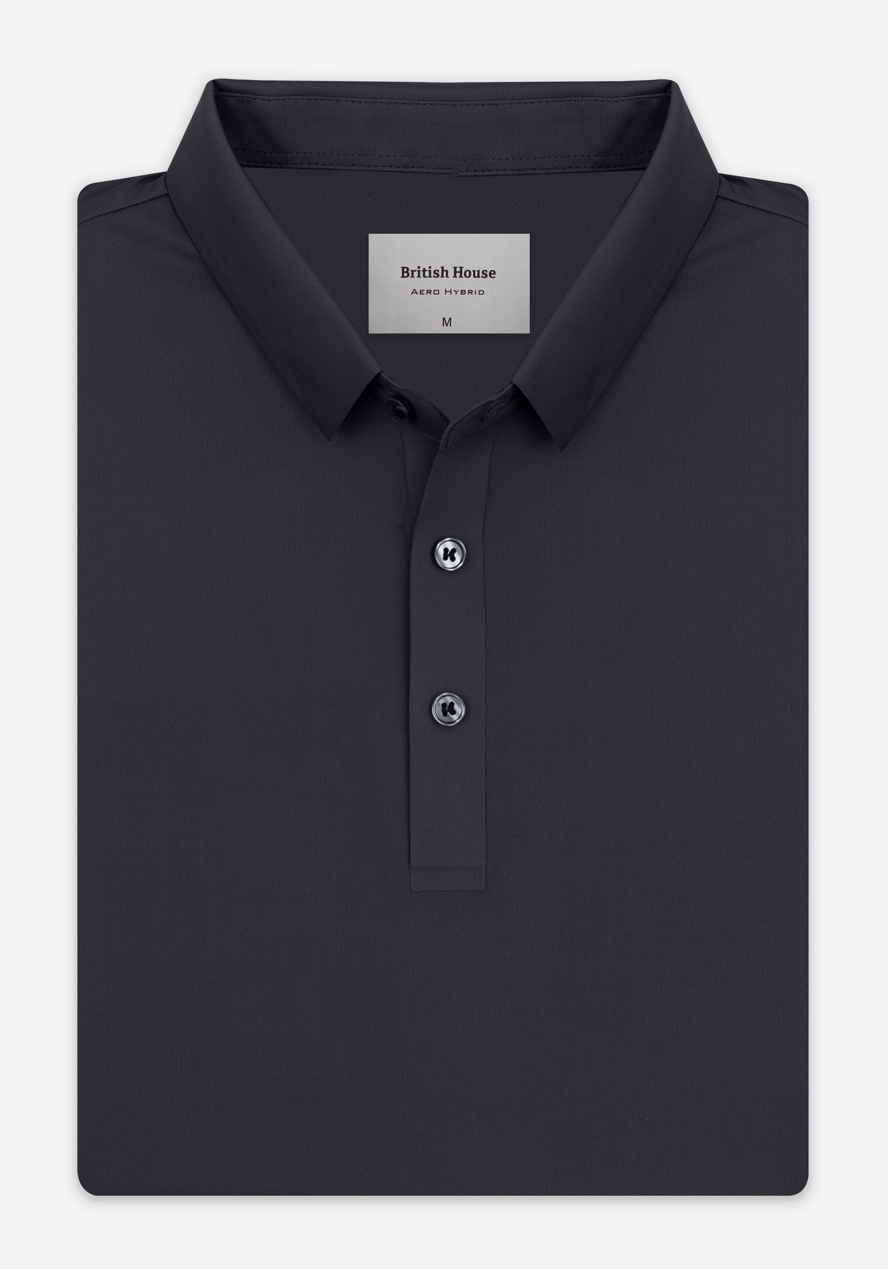 Metallic Grey Aero-Hybrid Polo Shirt
