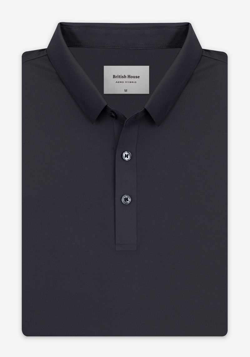 Metallic Grey Aero-Hybrid Polo Shirt