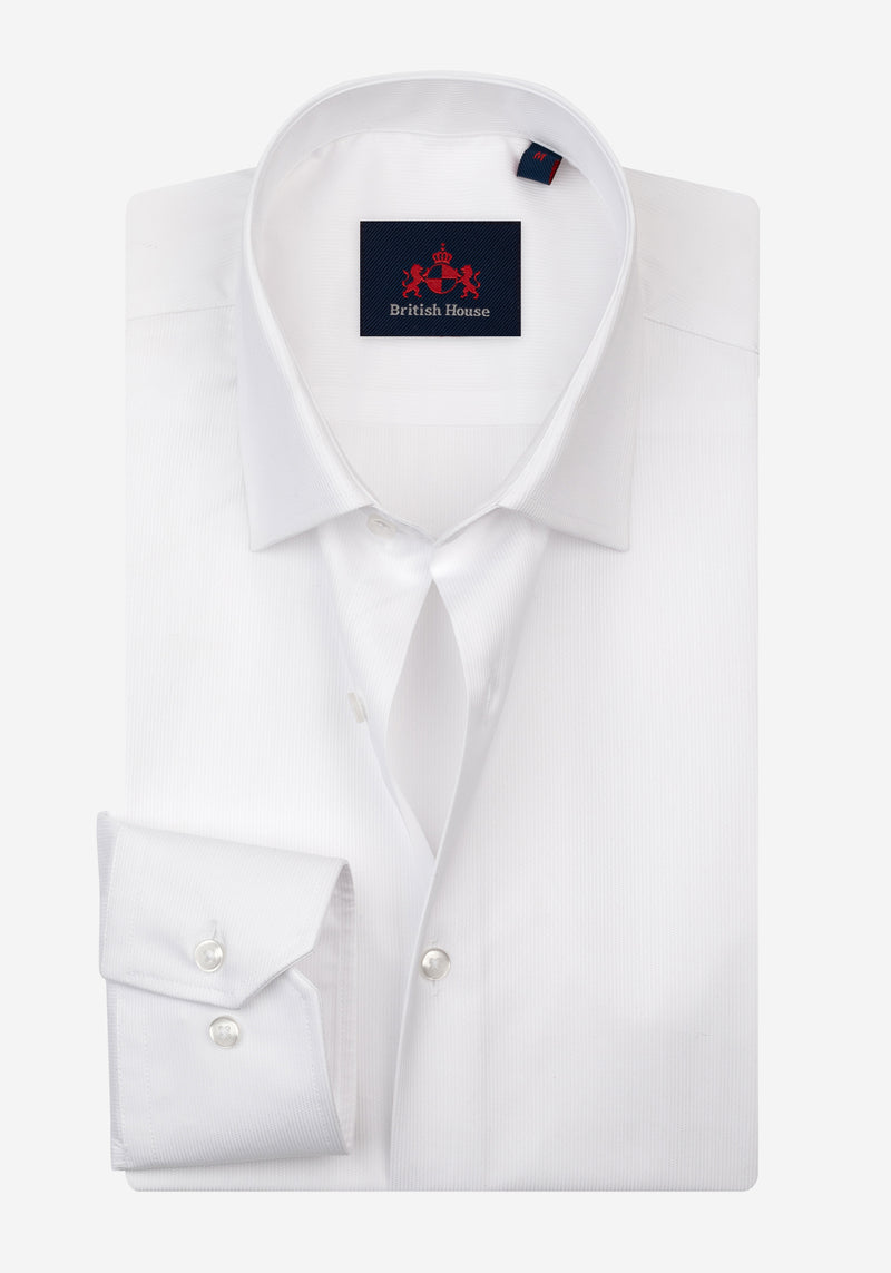 Royal White Stripe Piqué Shirt