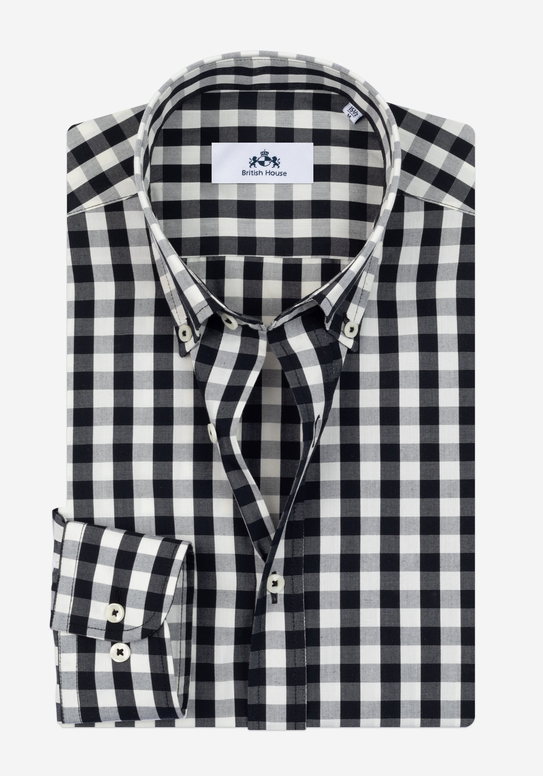 Lunar Black Checked Oxford Shirt