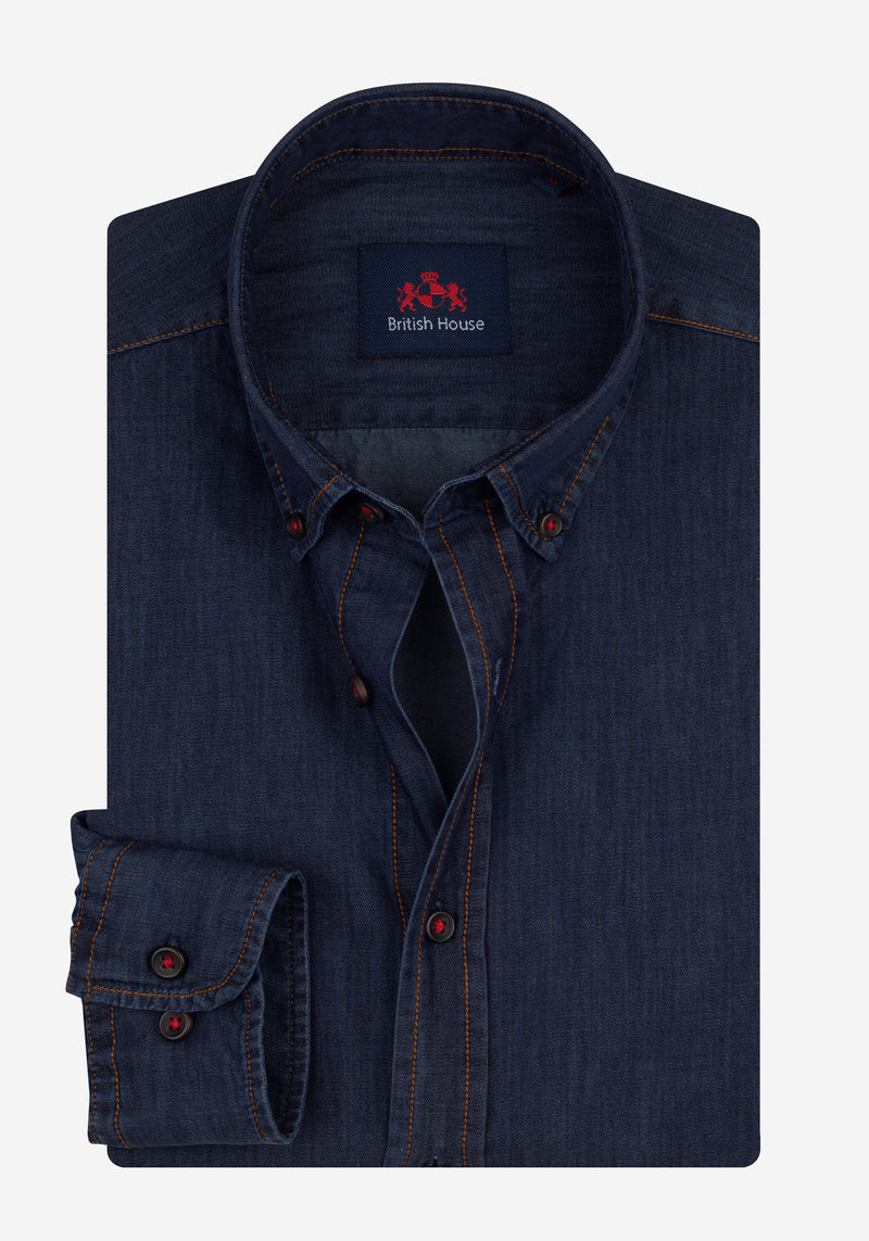 Nightfall Blue Washed Denim Shirt