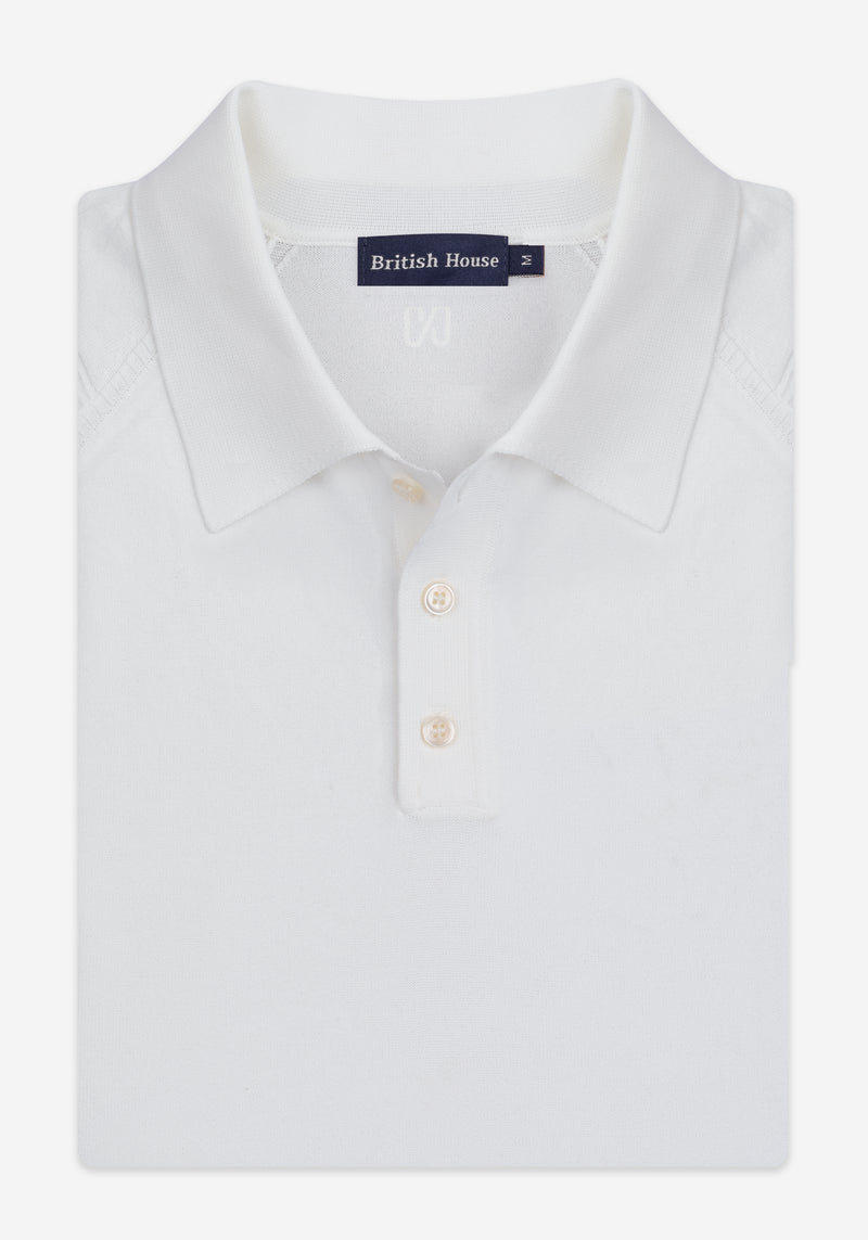 Dune White Polyamide Knitted Polo Shirt