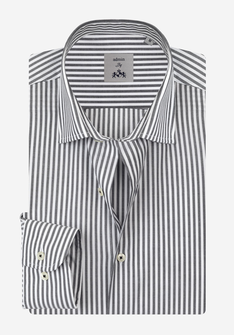 Crow Black Stripe Poplin Shirt