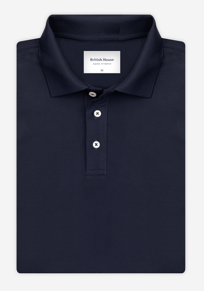 Sapphire Navy Aero-Hybrid Polo Shirt