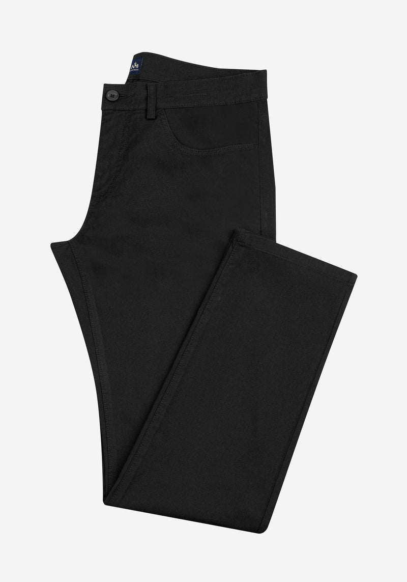Stone Black Cotton Tencel Gabardine