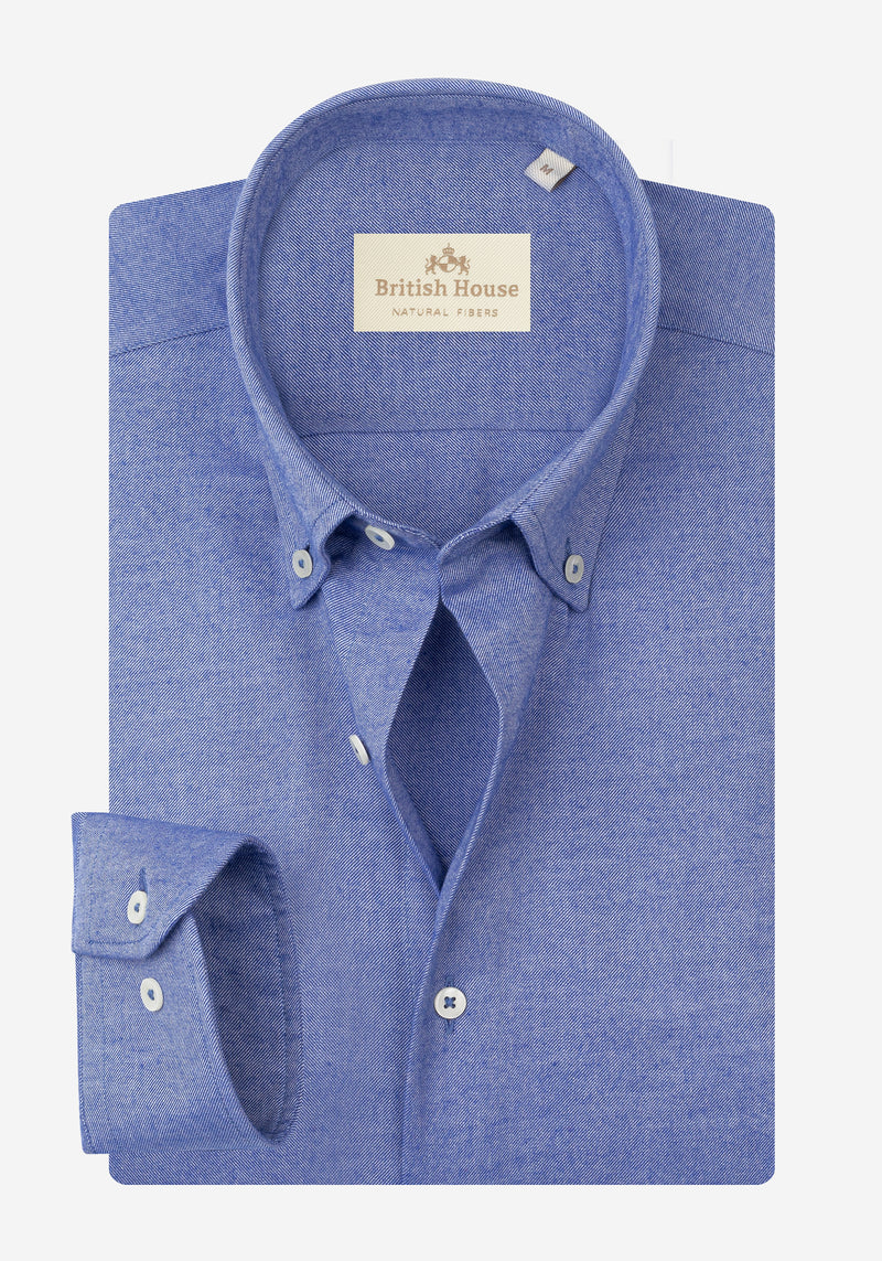 Slate Blue Flannel Shirt