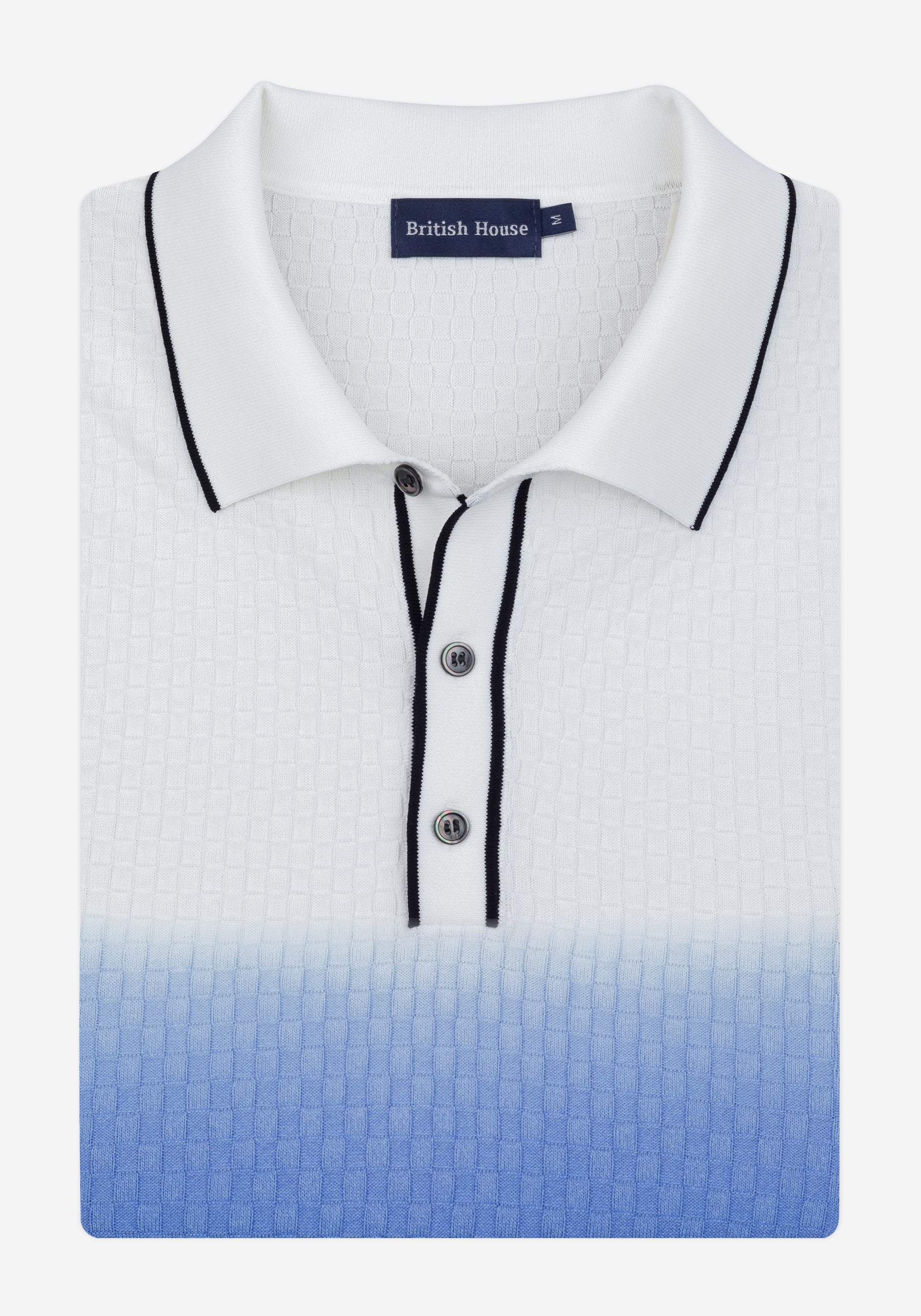 Skyfade White Polyamide Knitted Polo Shirt