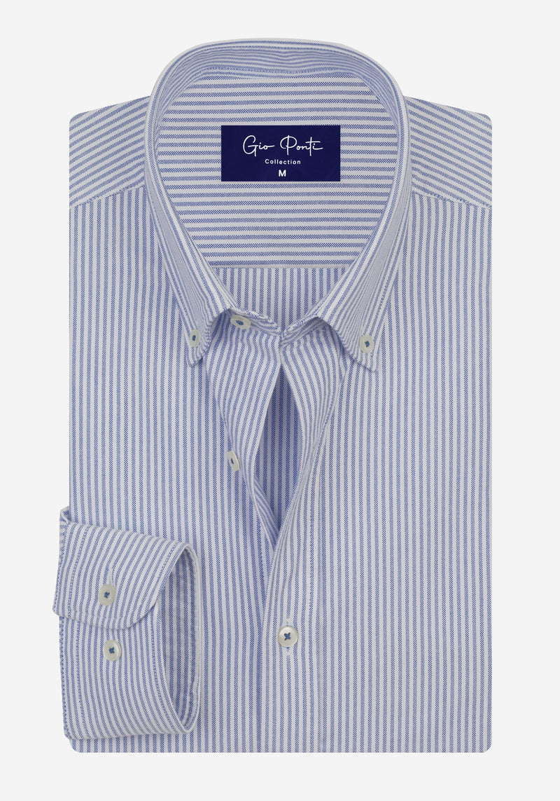 Dust Blue Stripe Oxford Shirt