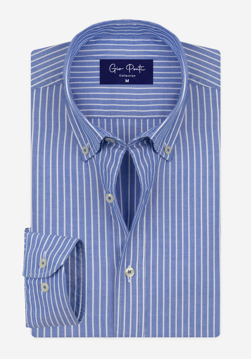 Lago Blue Stripe Oxford Shirt