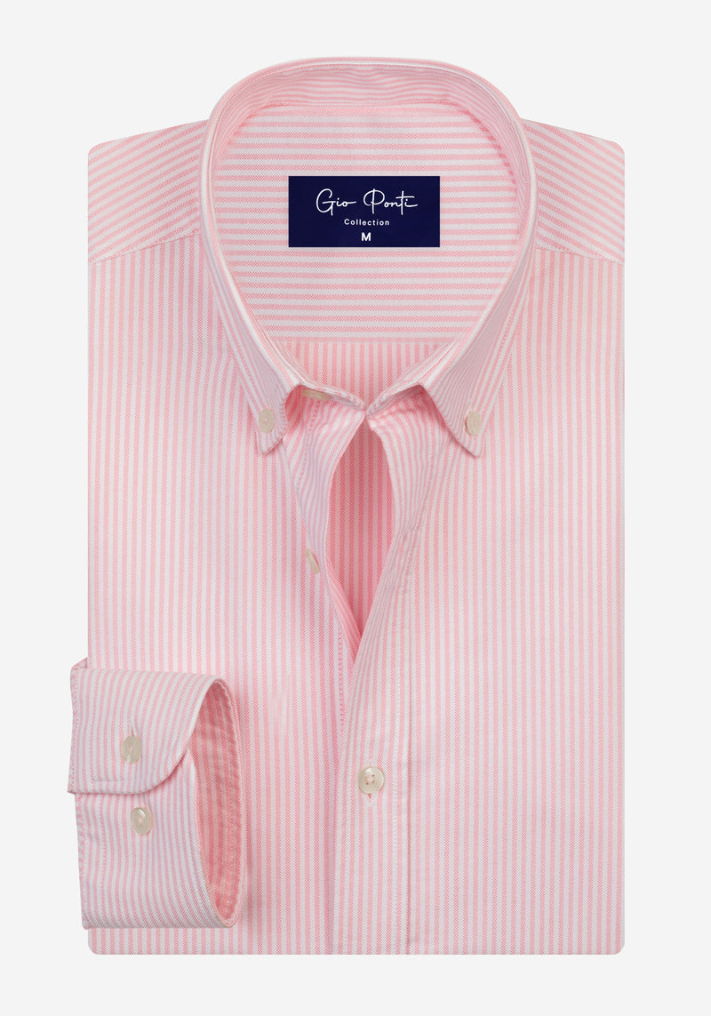 Lotus Pink Stripe Oxford Shirt
