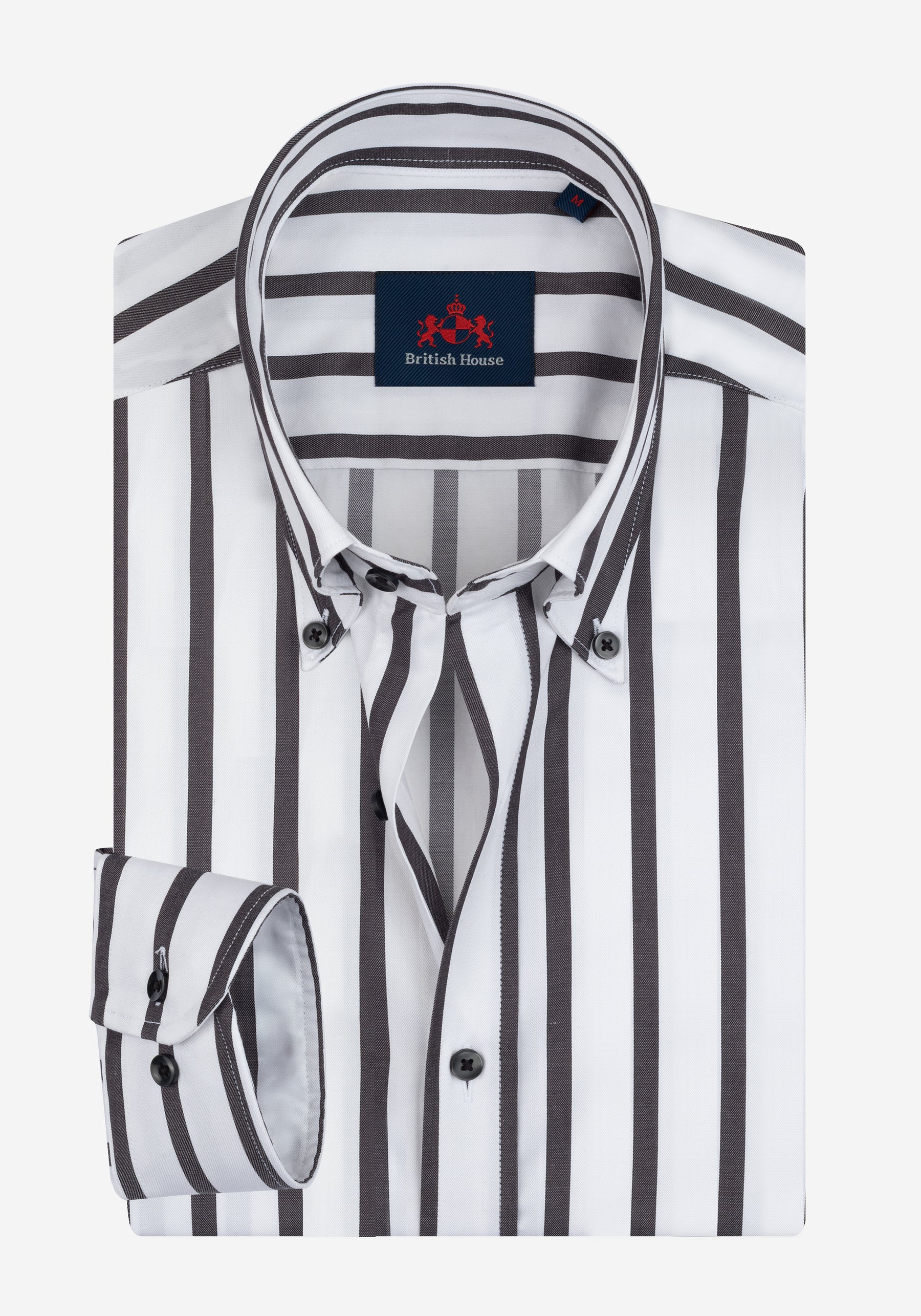 Onyx Black Stripe Signature Twill Shirt