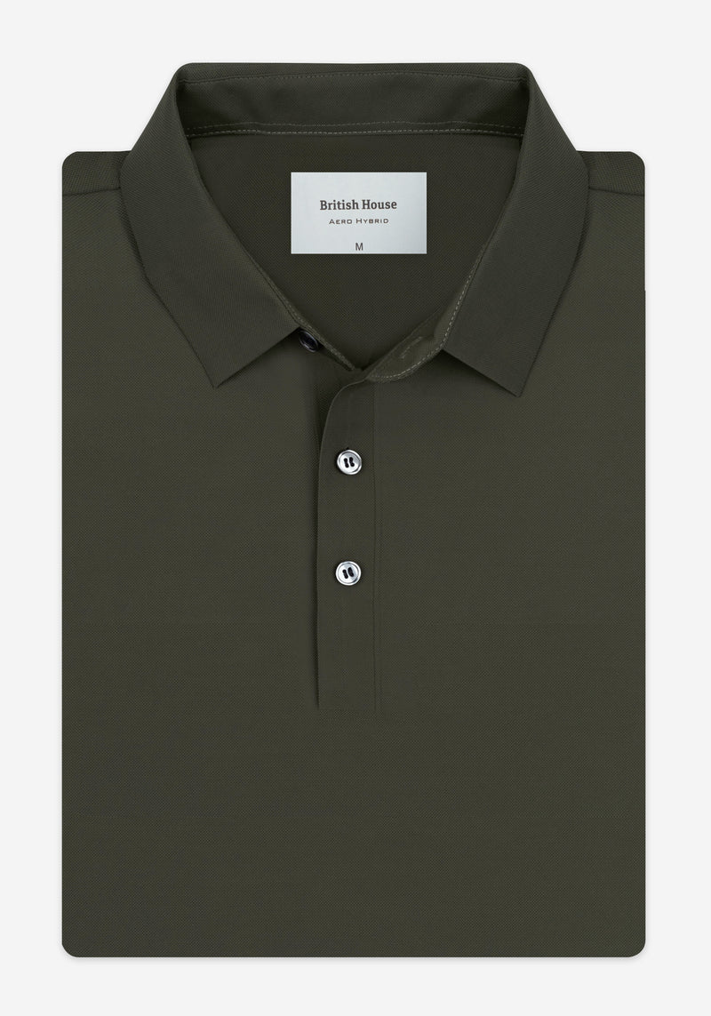 Woodland Olive Aero-Hybrid Polo Shirt