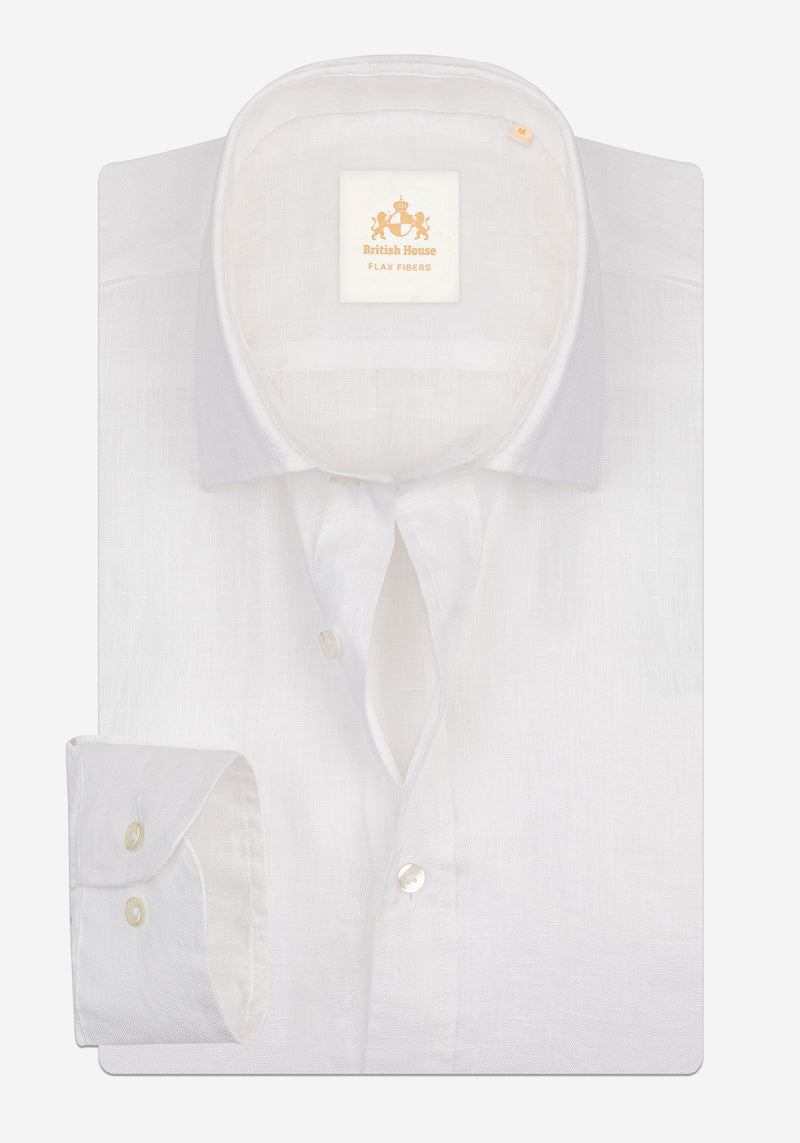 Vanilla White Belgian Linen Shirt