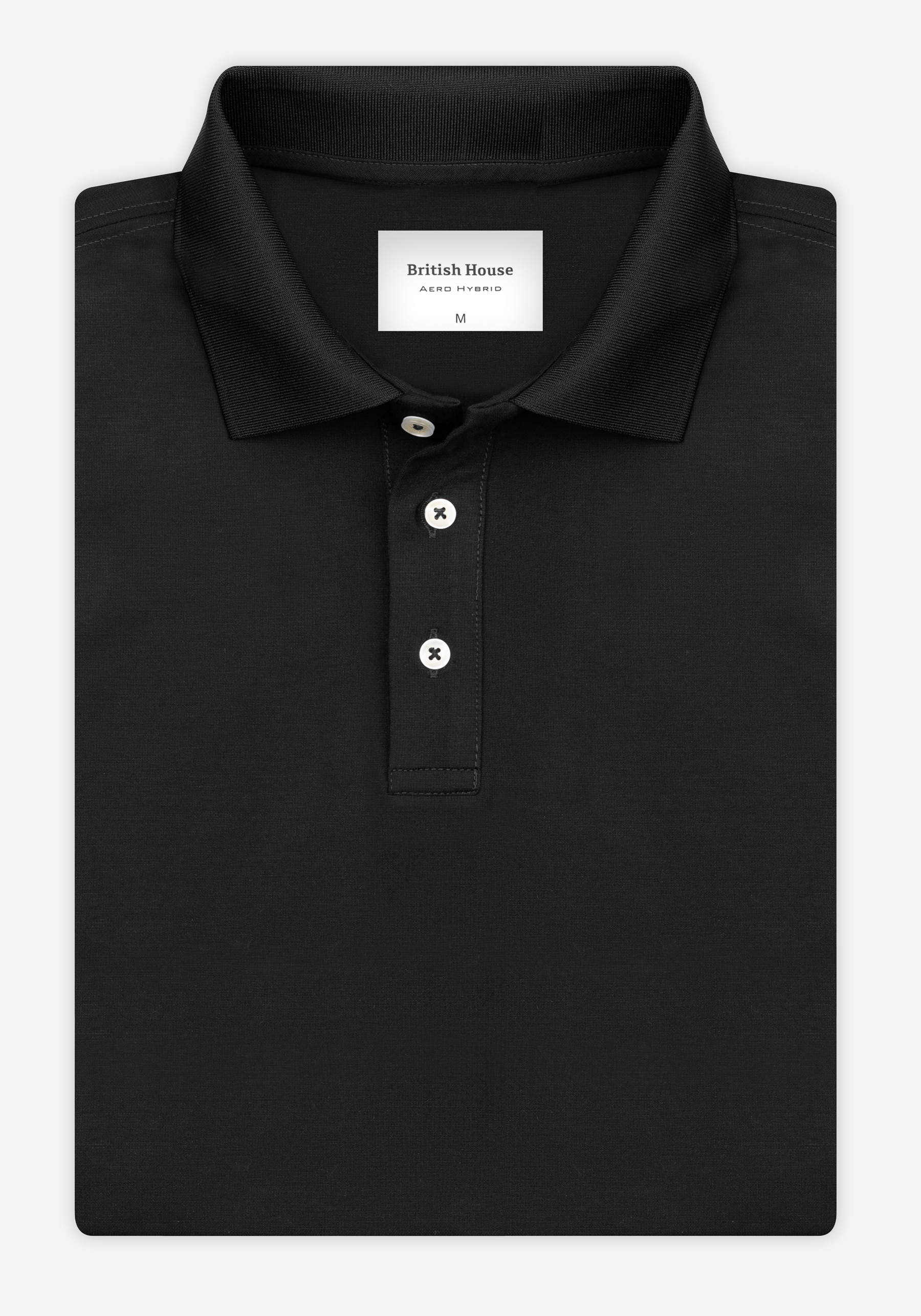 Volcanic Black Aero-Hybrid Polo Shirt