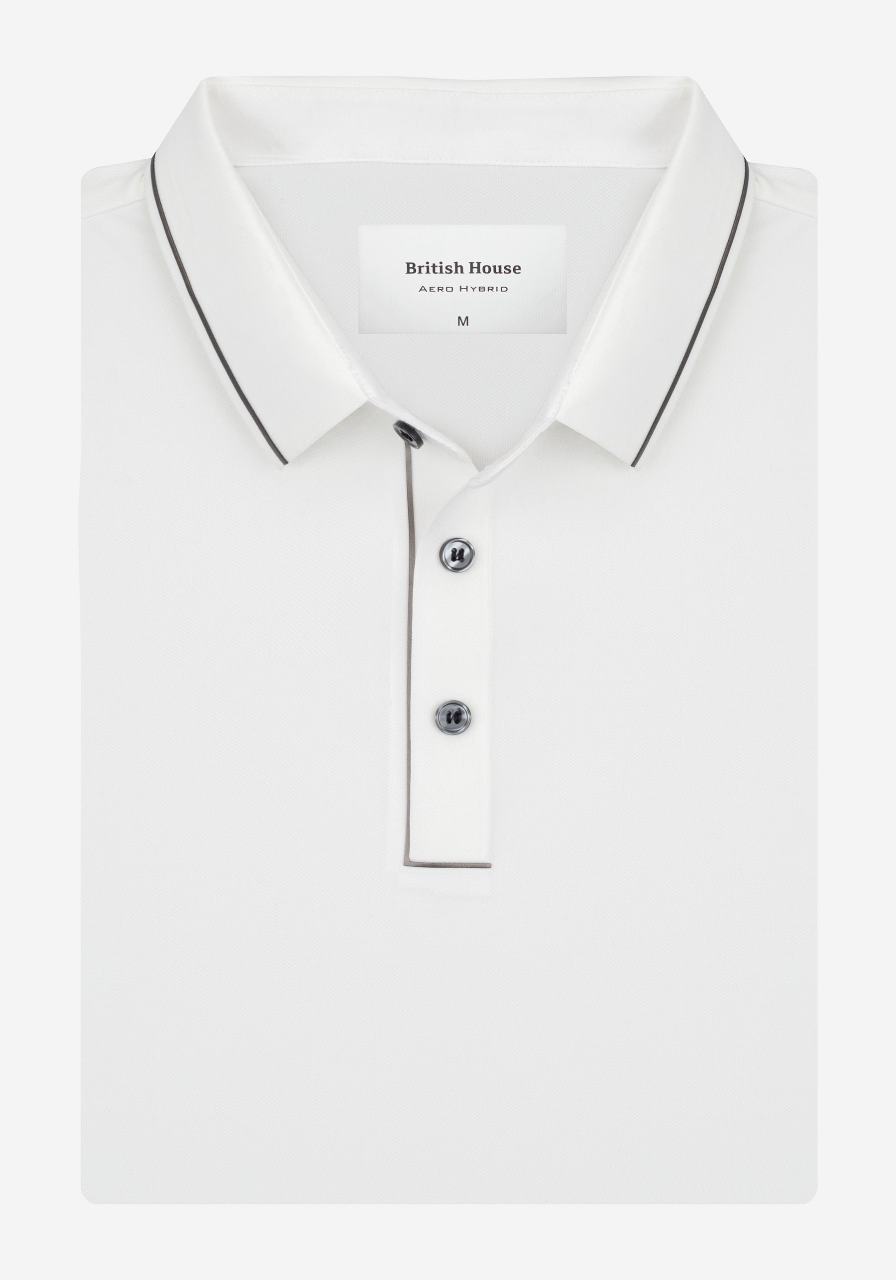 Pearl White Aero-Hybrid Polo Shirt