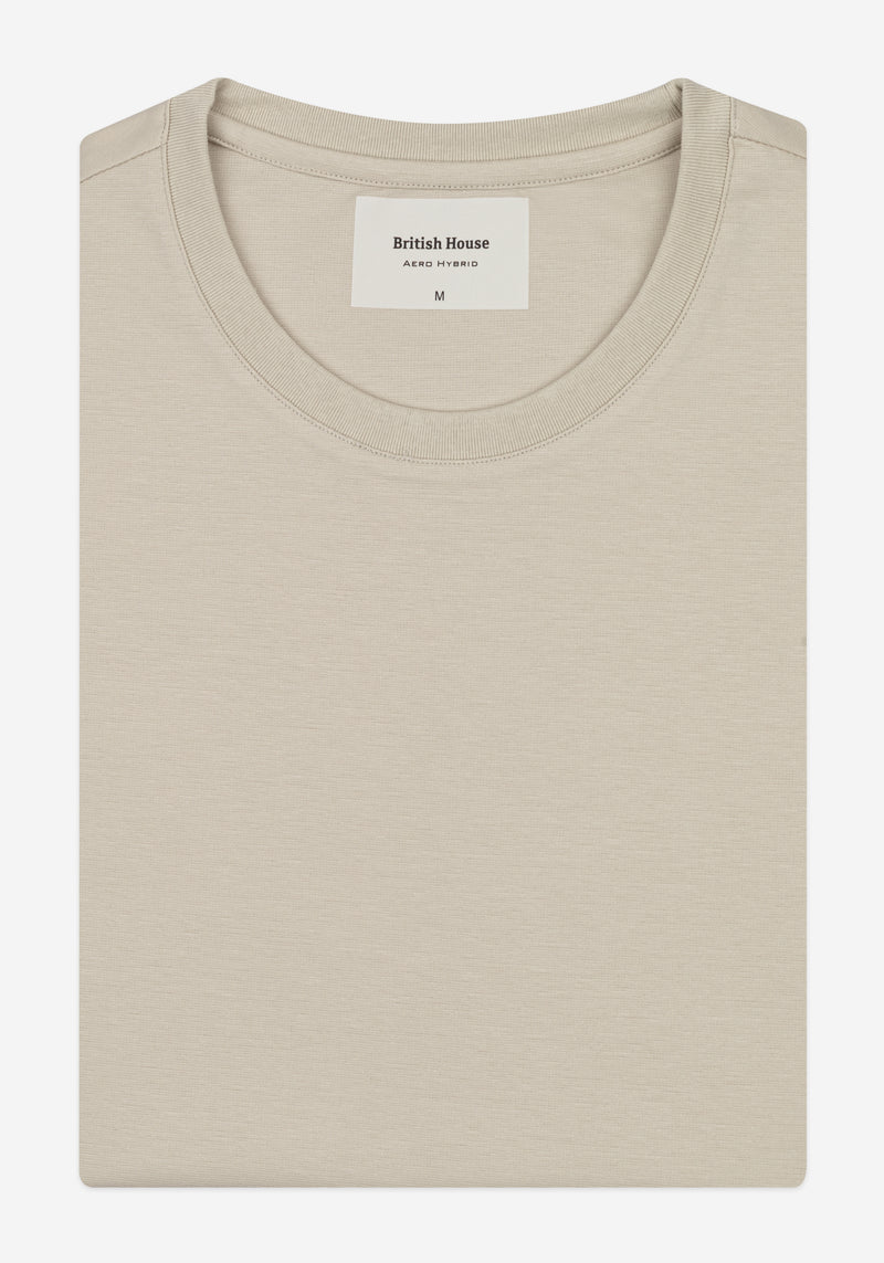 Oyster Beige Aero-Hybrid T-Shirt