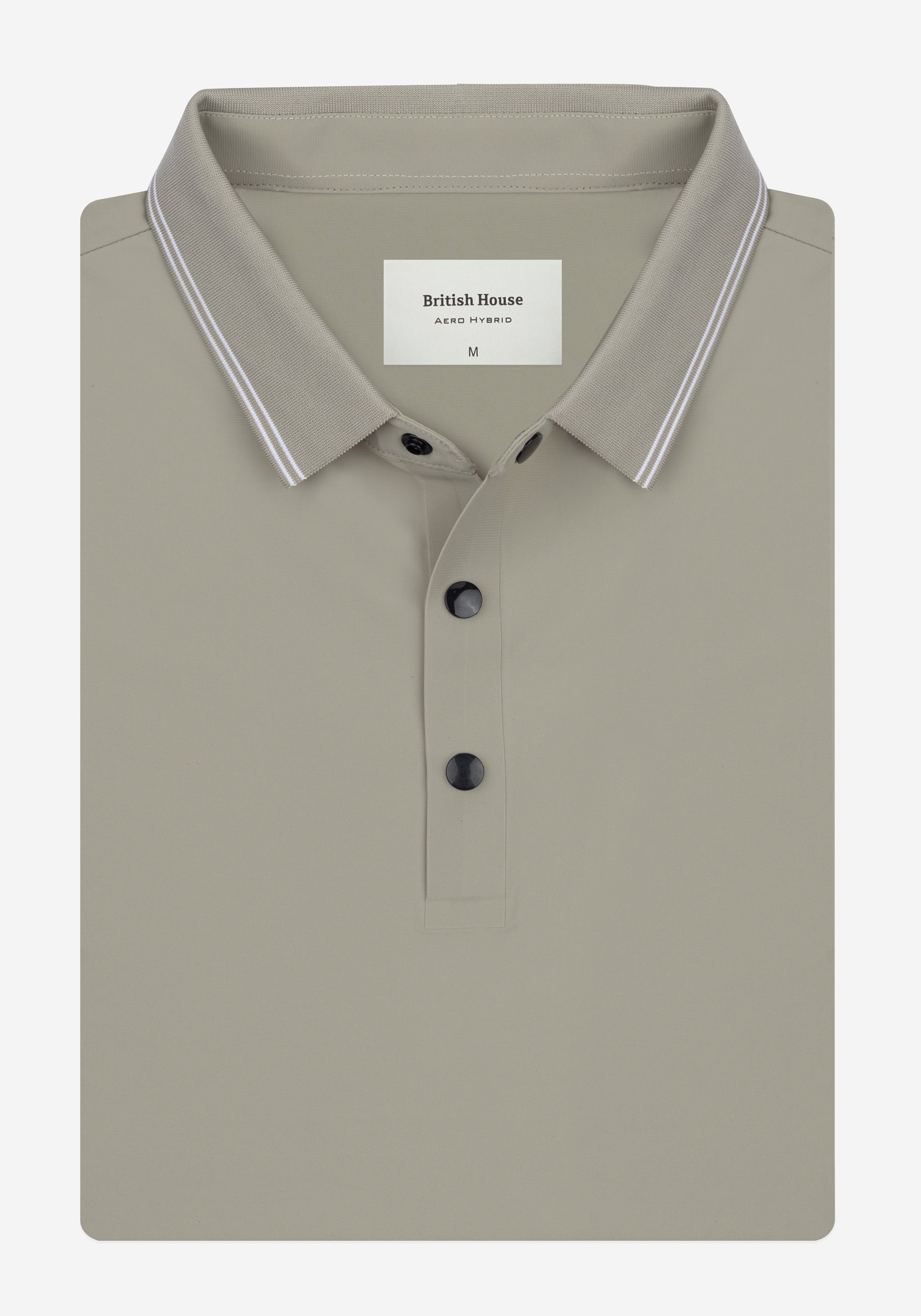 Dull Beige Aero-Hybrid Polo Shirt