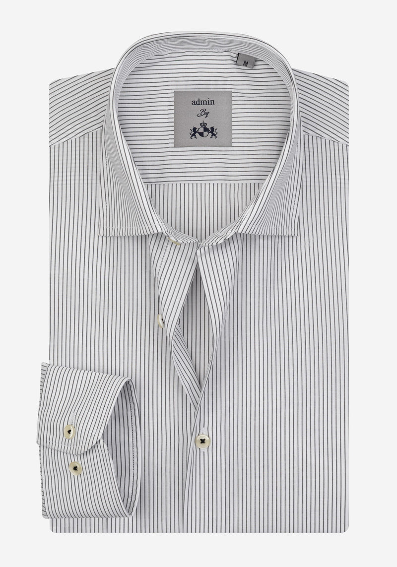 Pitch Black Stripe Poplin Shirt