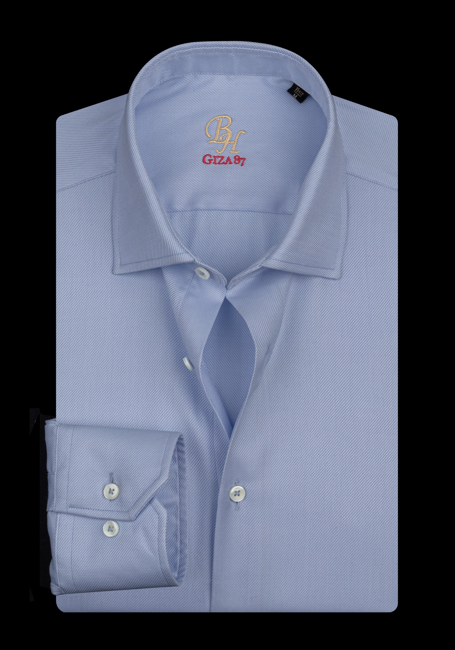 Giza 87 Cotton Dawn Blue Stripe Signature Twill Shirt