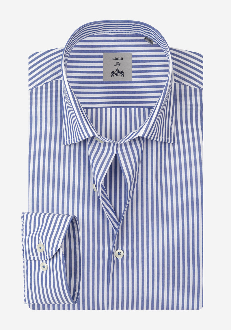 Delft Blue Stripe Poplin Shirt