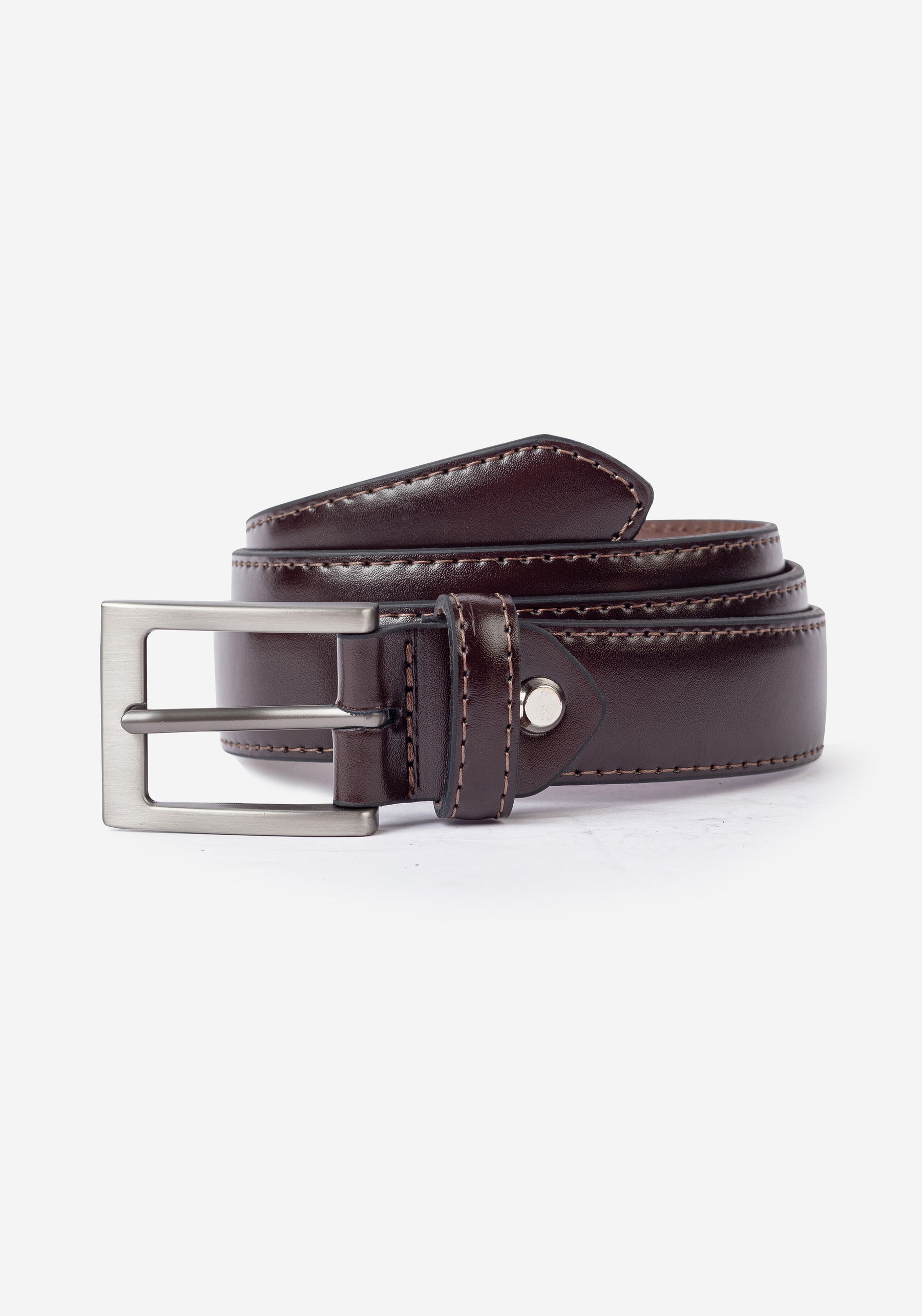 Mocha Brown Leather Belt