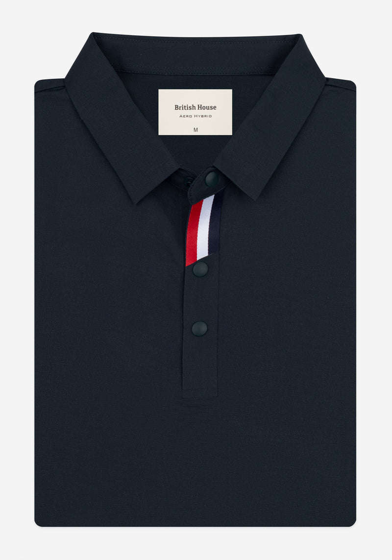 Cavalry Navy Aero-Hybrid Polo Shirt