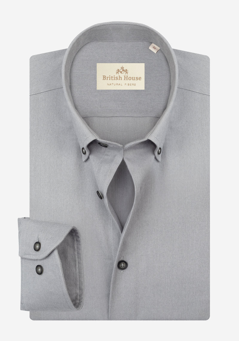 Ash Grey Flannel Shirt