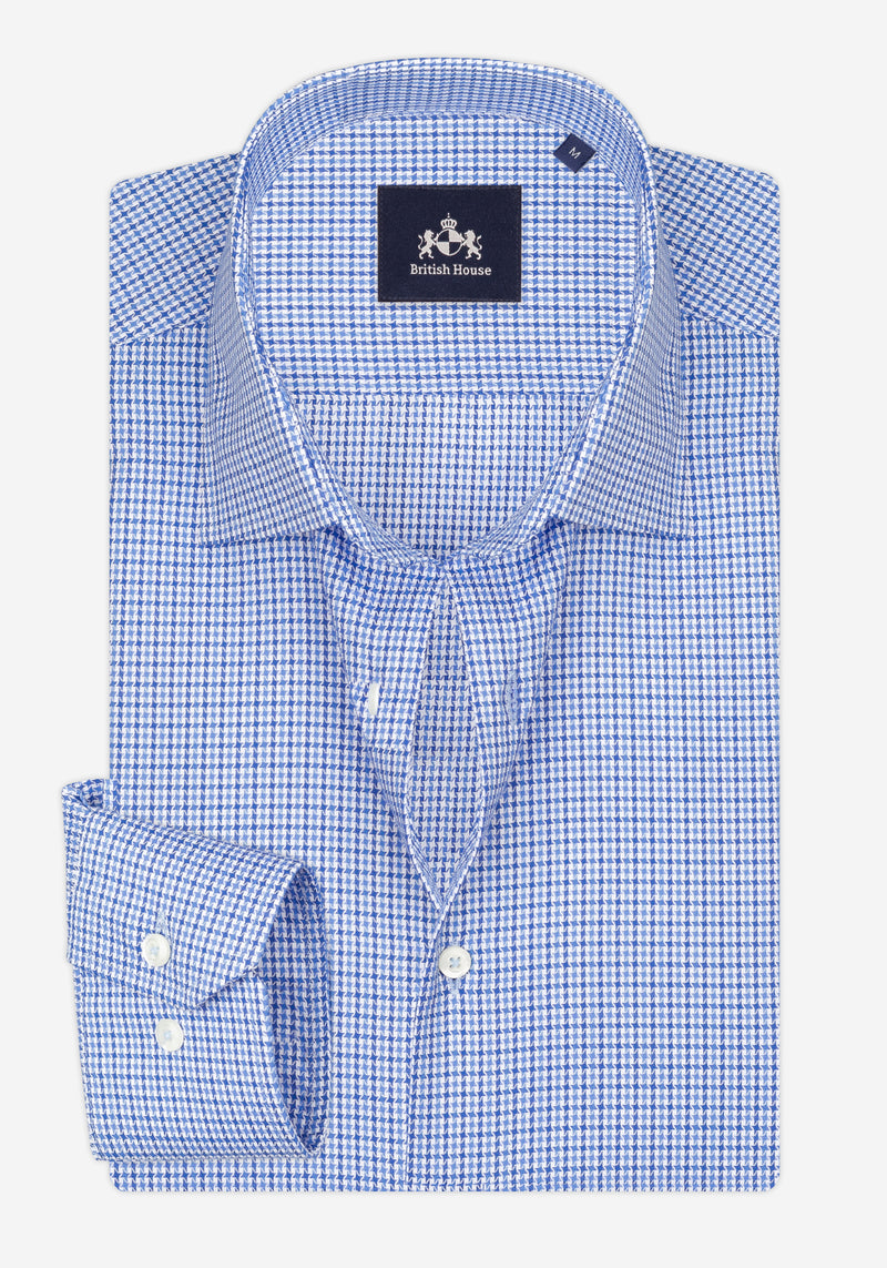 Flint Blue Two-Tone Pattern Signature Twill Shirt
