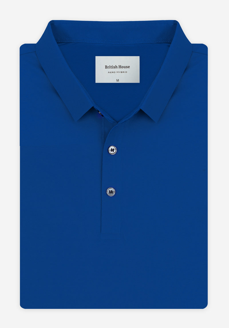 Cobalt Blue Aero-Hybrid Polo Shirt