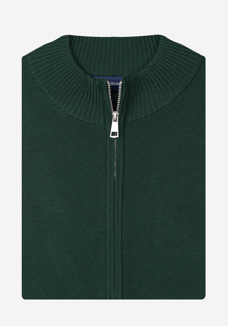 Cypress Green Merino Wool Blend Pullover