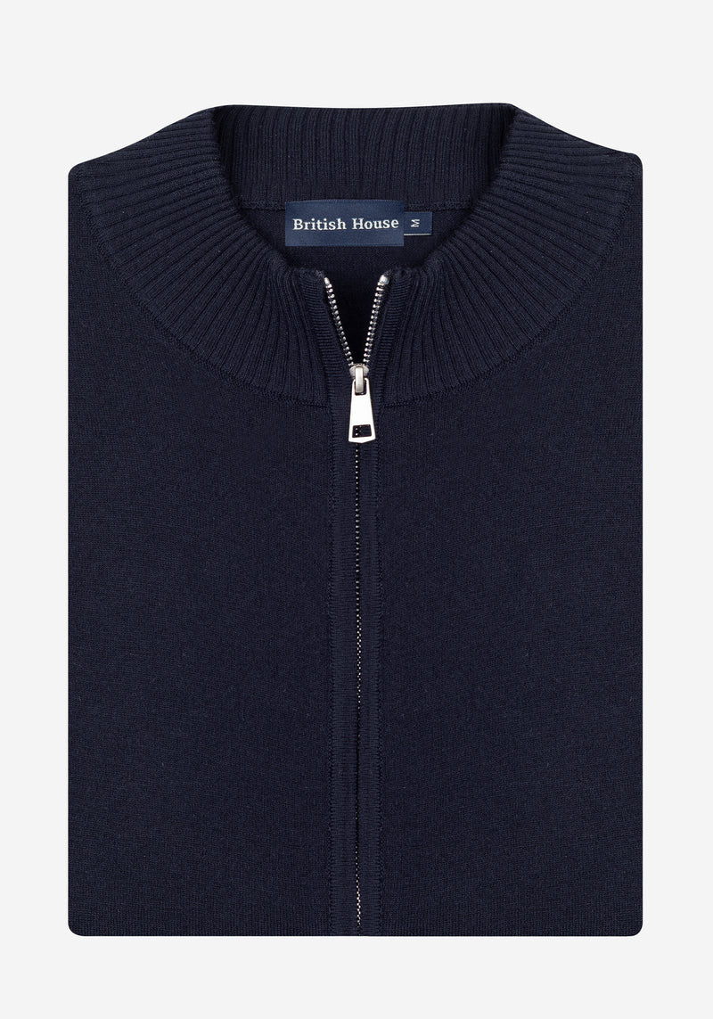 Phantom Navy Merino Wool Blend Pullover