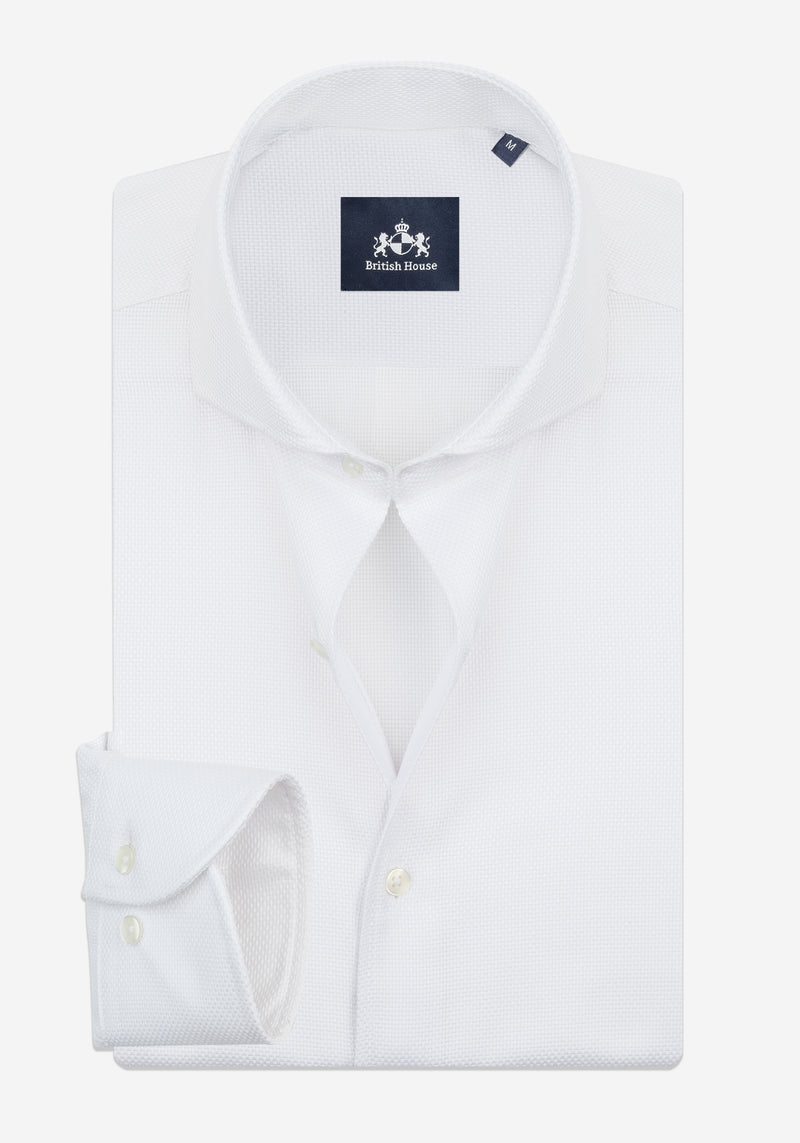 Frost White Basket Weave Shirt