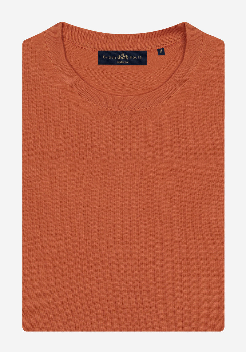 Sienna Orange Knitted T-Shirt