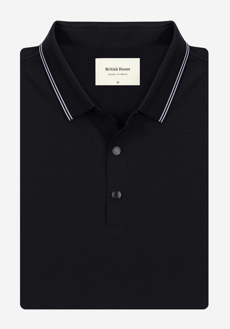 Nightfall Black Aero-Hybrid Polo Shirt