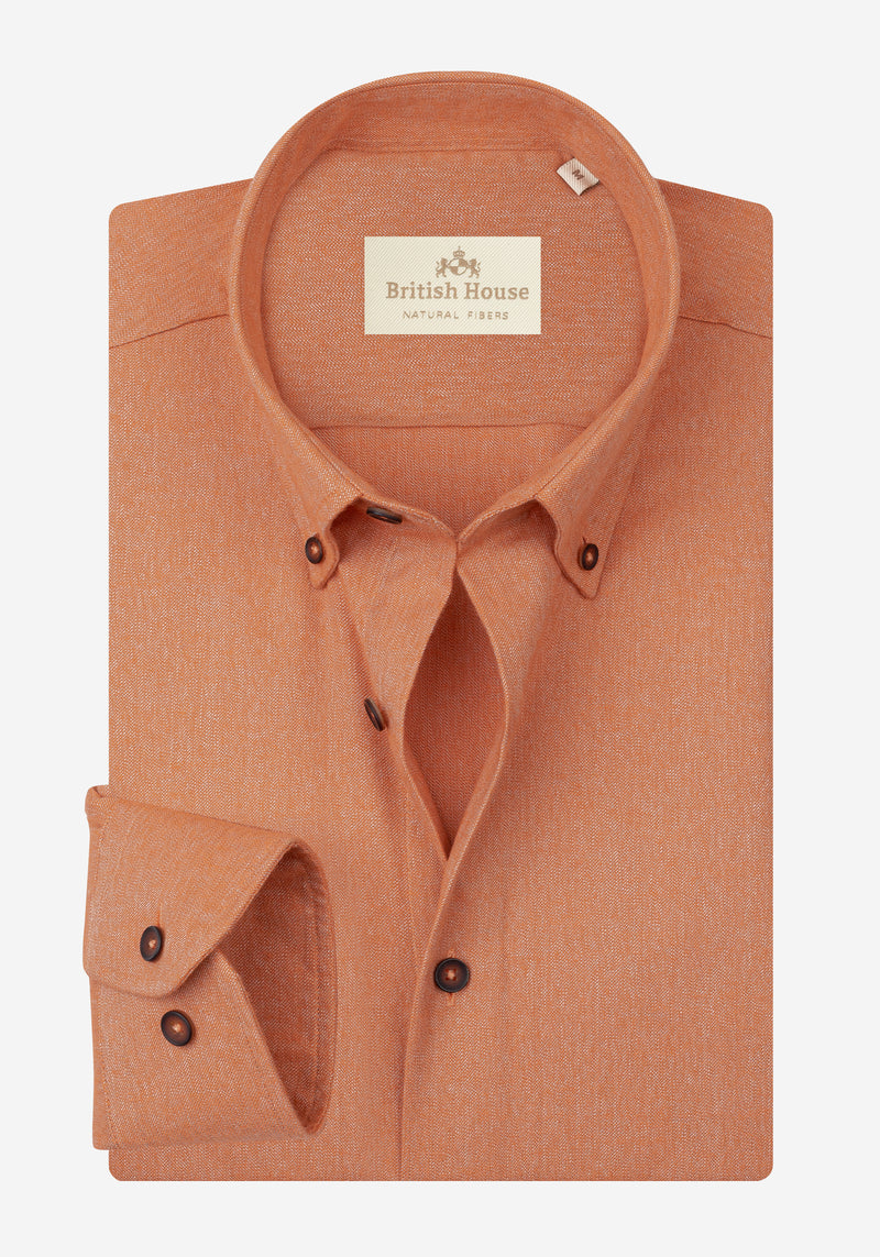 Saffron Orange Flannel Shirt