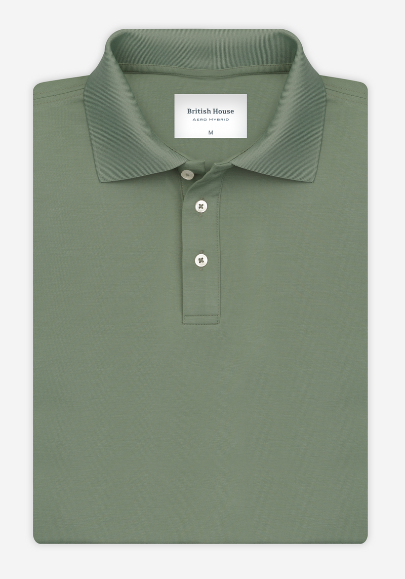 BayLeaf Green Aero-Hybrid Polo Shirt
