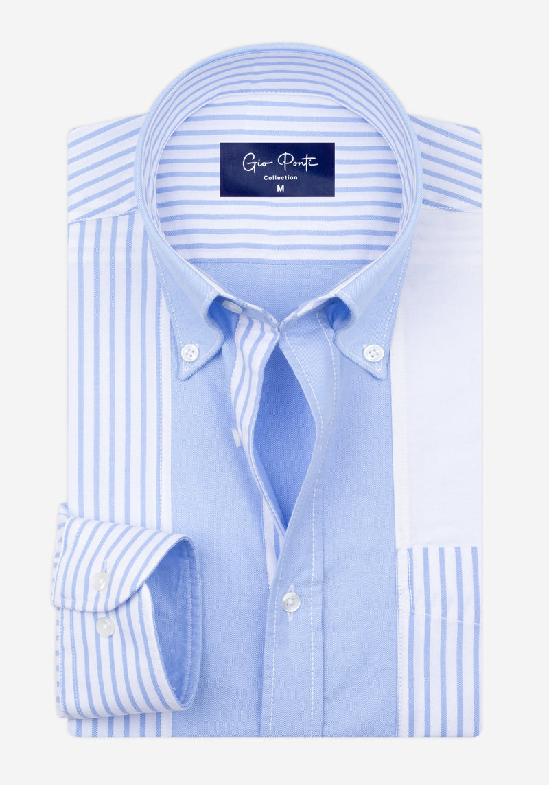 Sky Blue Tri-Tone Oxford Shirt