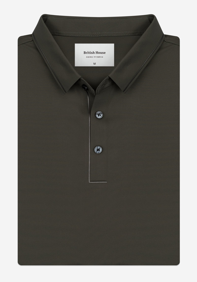 Dune Olive Aero-Hybrid Polo Shirt
