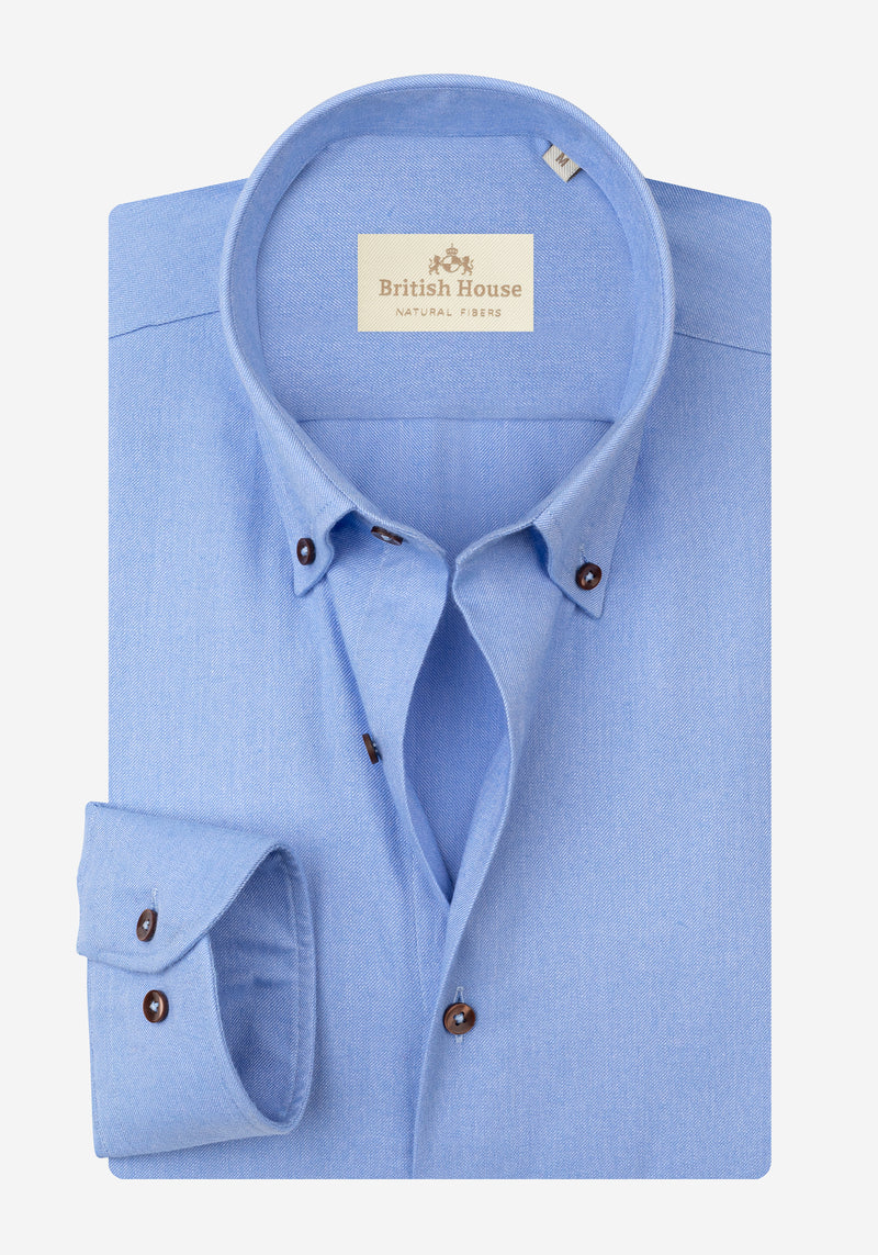 Mist Blue Flannel Shirt