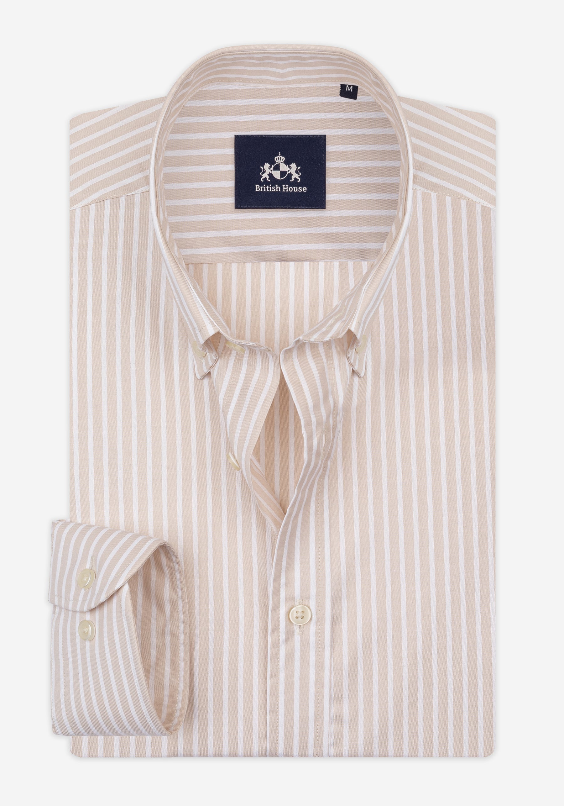 Mist Beige Stripe Signature Twill Shirt