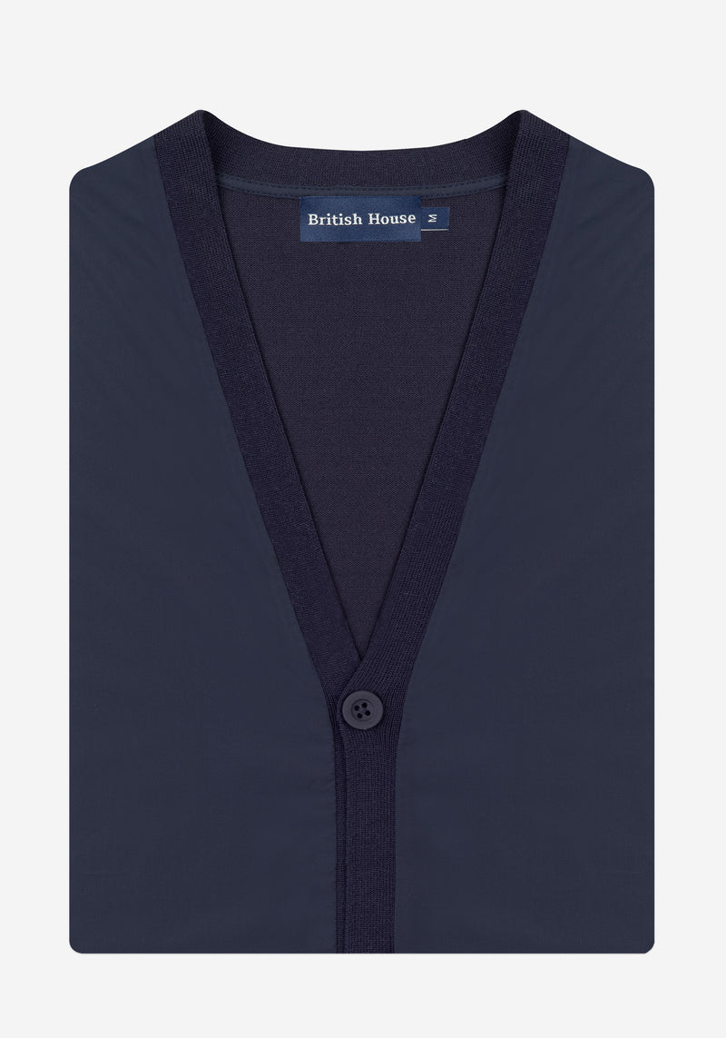 Iron Navy Polyamide Cardigan