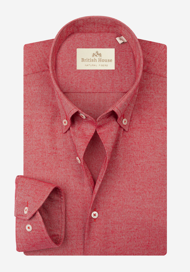 Claret Red Flannel Shirt