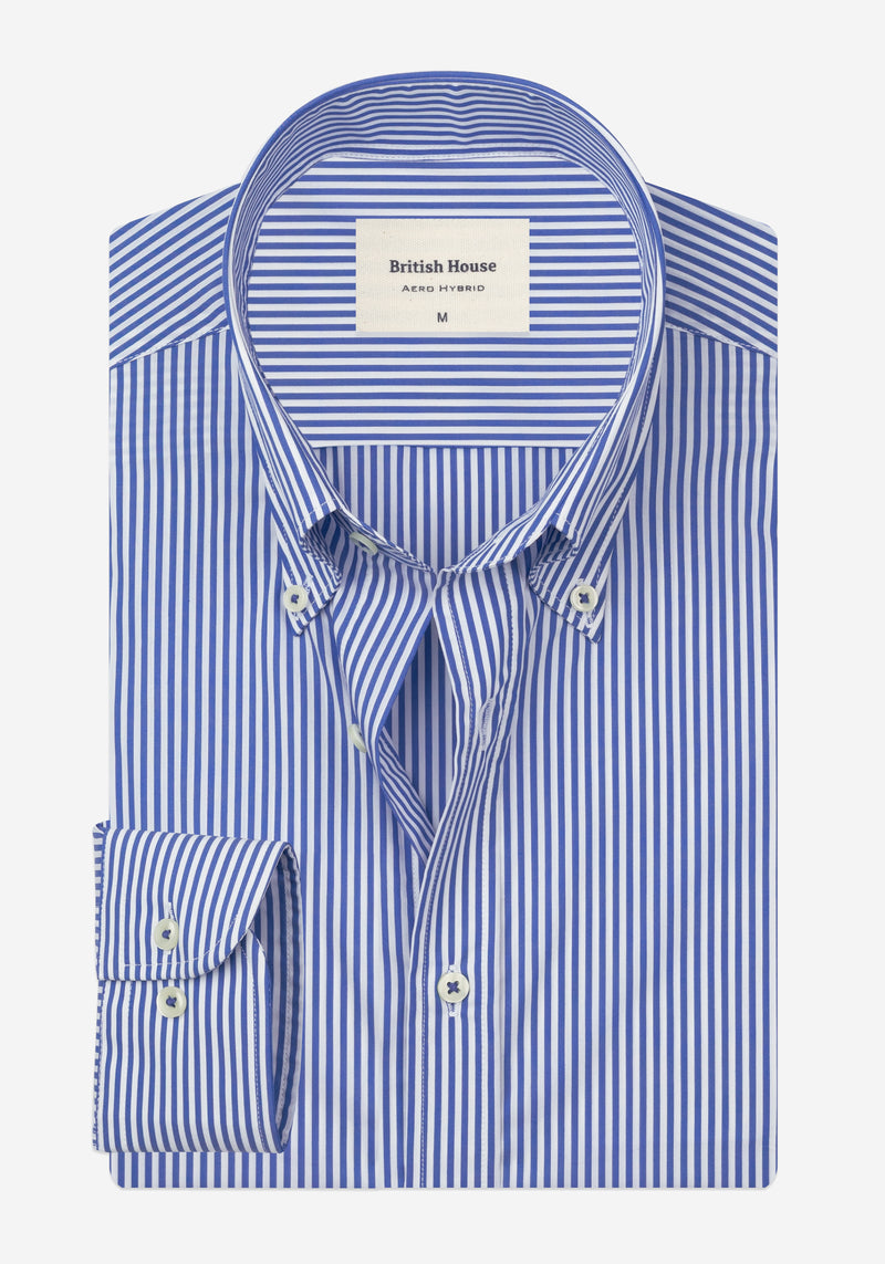 Sapphire Blue Stripe Aero-Hybrid Shirt