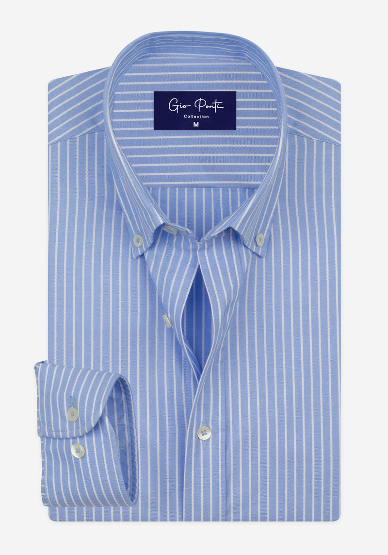 Sky Blue Stripe Oxford Shirt