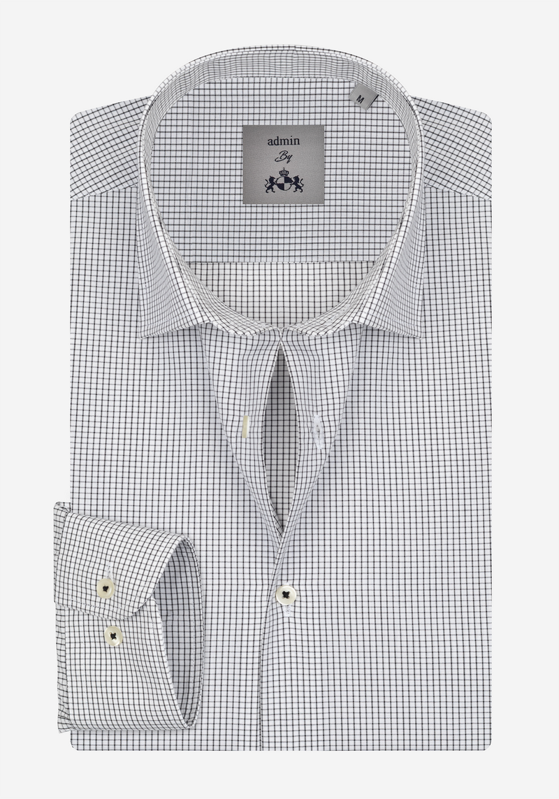 True Black Checked Poplin Shirt