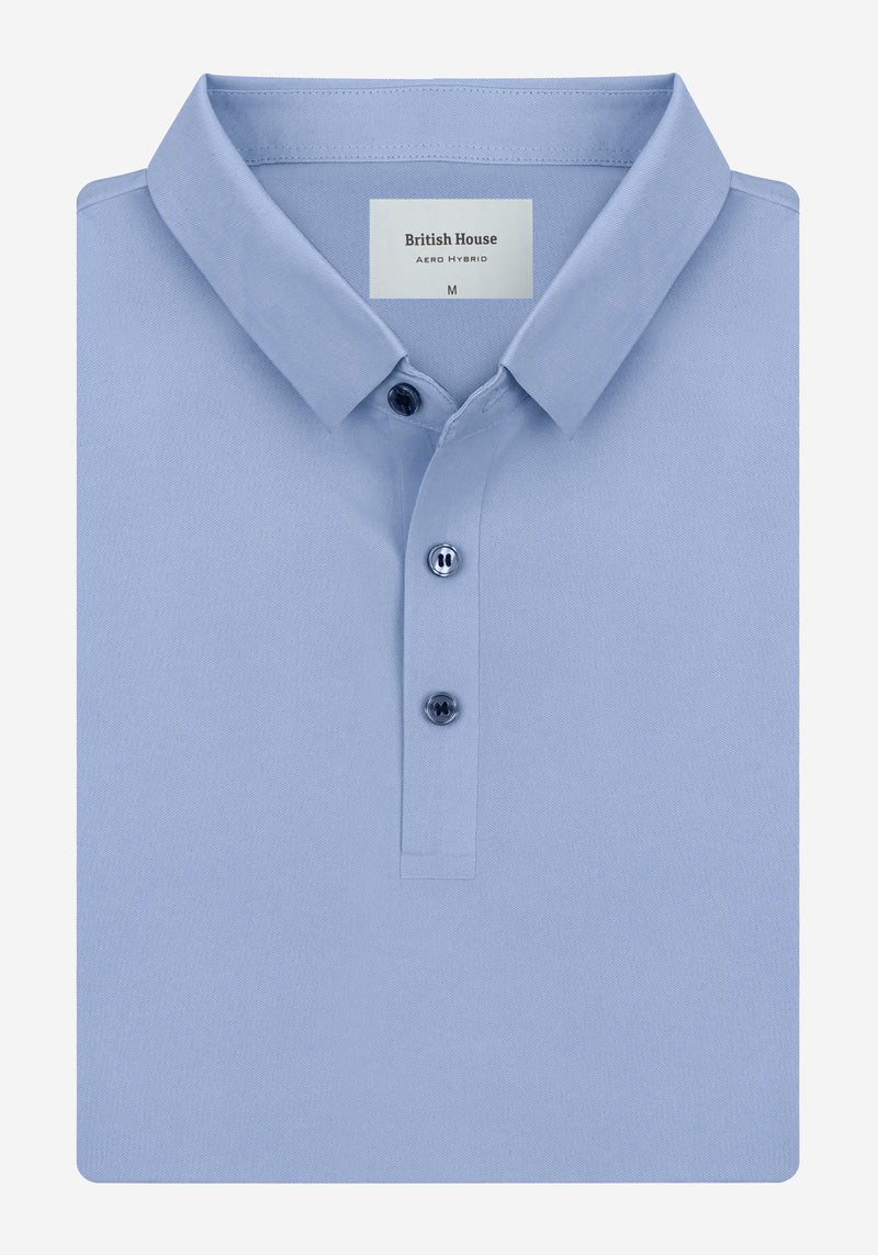 Sky Blue Aero-Hybrid Polo