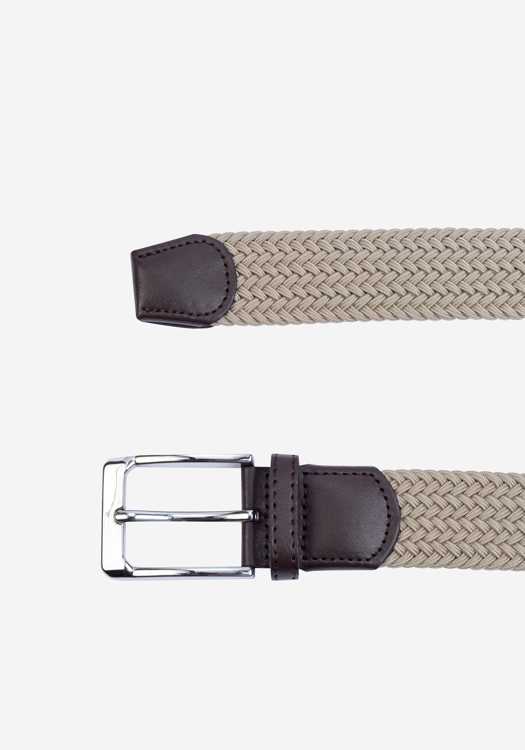 Driftwood Beige Braided Belt