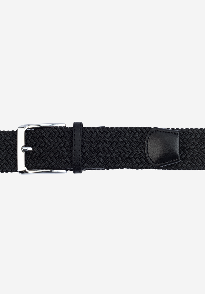 Deep Black Braided Belt
