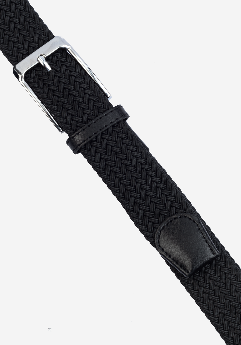 Deep Black Braided Belt