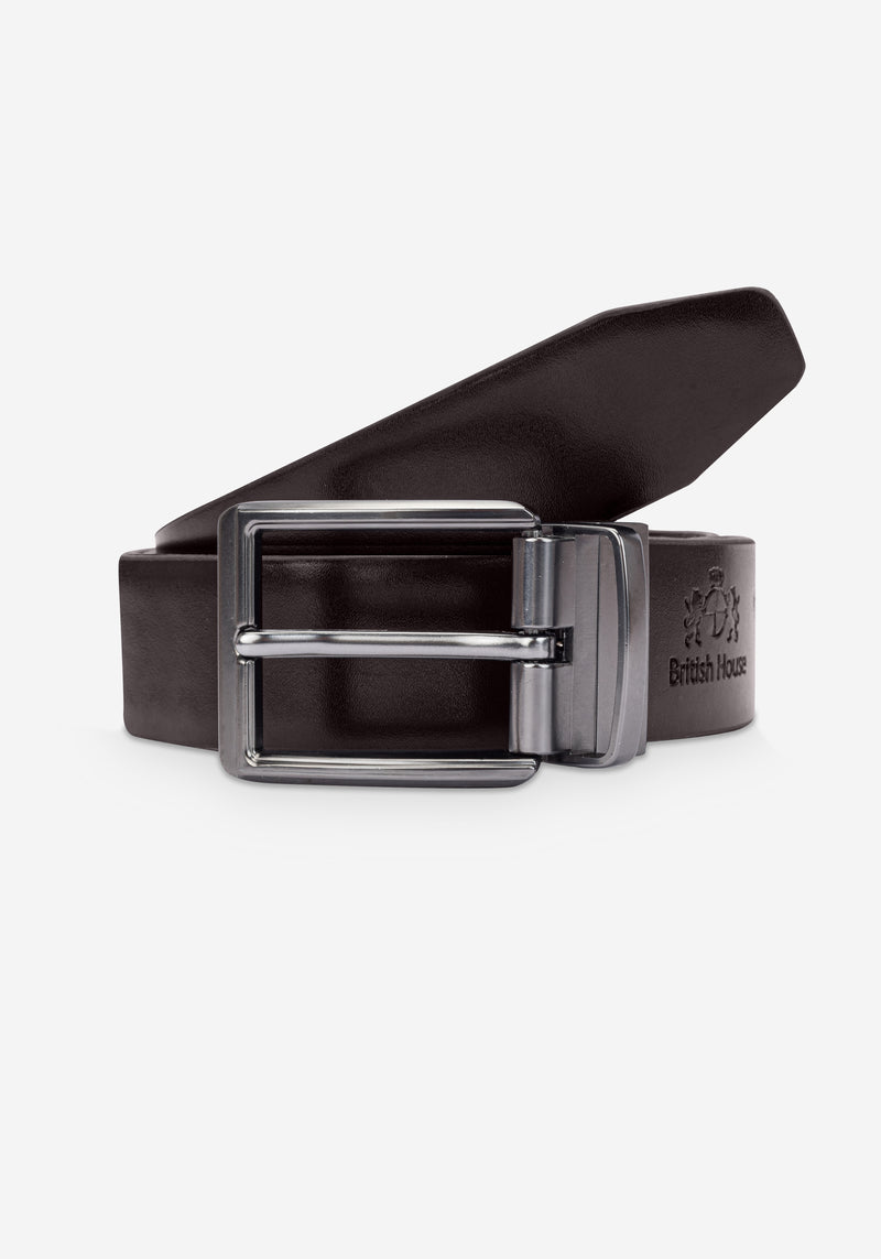 Burnt Brown Double-Face Spanish Genuine Leather Belt